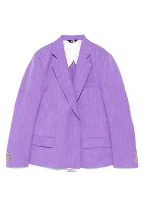 GCDS mélange-effect blazer - Purple