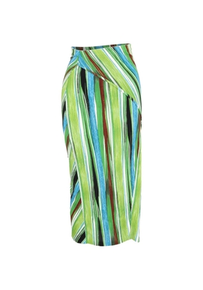 Diane Von Furstenberg Vintage striped midi skirt - Green