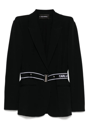 Karl Lagerfeld logo jersey blazer - Black