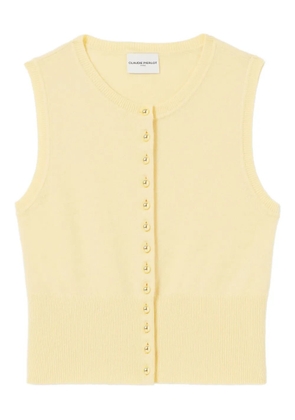 Claudie Pierlot button-up knitted top - Yellow