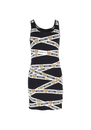 Moschino Pre-Owned logo fitted mini dress - Black