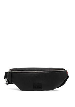 HUGO perforated faux-leather belt bag - Black