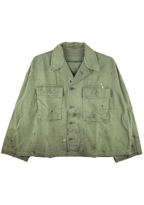 Readymade herringbone shirt jacket - Green