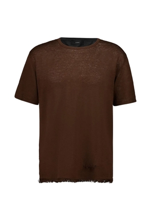 Alanui fringed T-shirt - Brown