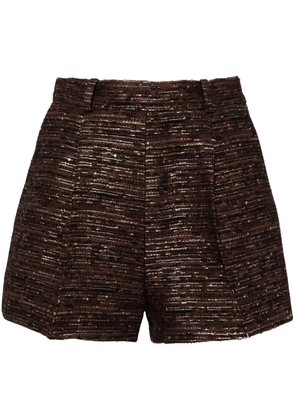 Dice Kayek tweed mini shorts - Brown