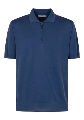 Canali zip-neck polo shirt - Blue