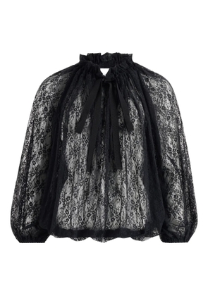 Patou lace drawstring top - Black