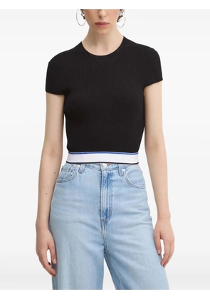 HUGO ribbed band top - Black