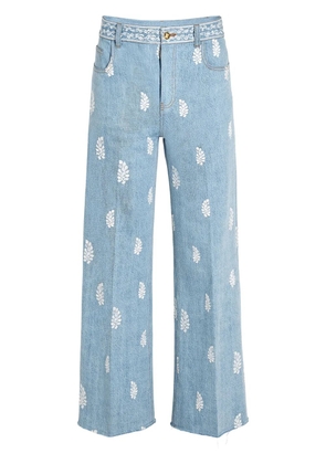Giambattista Valli floral-embroidered jeans - Blue