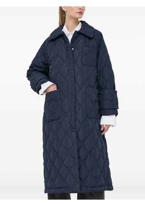 Beatrice B quilted diamond-pattern coat - 590 BLUE