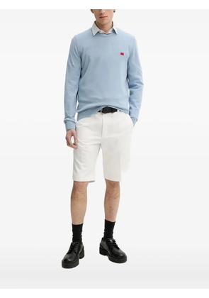 HUGO logo-detail crew-neck sweater - Blue