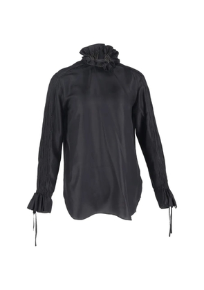 Dries Van Noten Pre-Owned mock-neck long-sleeve blouse - Black