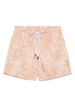 Barba printed swim shorts - Brown