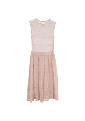 Christian Dior Pre-Owned lace flared midi dress - Pink