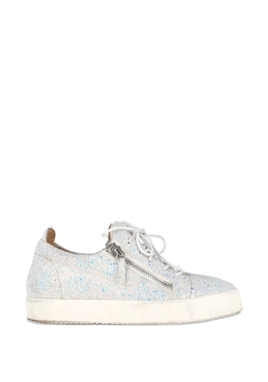 Giuseppe Zanotti Vintage May London glitter zip sneakers - White
