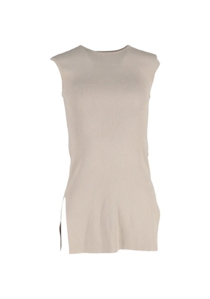 Max Mara Ribbed slit tank top - Neutrals