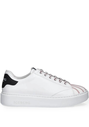Iceberg Devis stitch-detail low-top sneakers - White