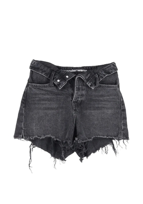 Pre-Owned Alexander Wang raw-hem shorts - Black