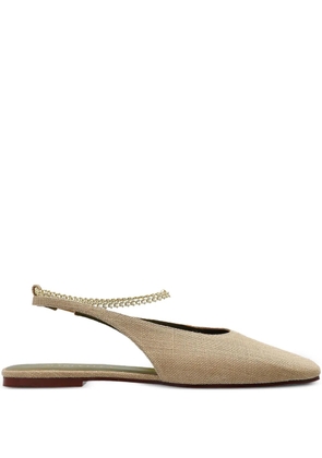 MARIA LUCA leather ballerina shoes - Neutrals