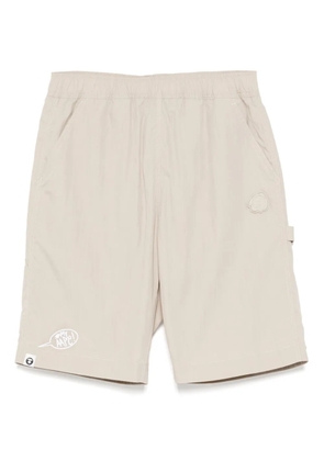 AAPE BY *A BATHING APE® logo-patch shorts - Neutrals