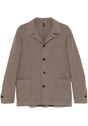 Dell'oglio linen blazer - Brown