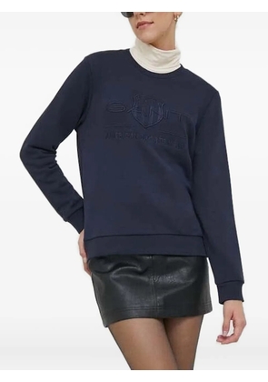 Gant Tonal Archive Shield logo-embroidered sweatshirt - Blue