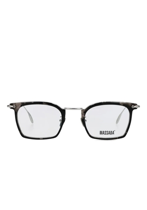 Massada 1939 marble-effect rectangle glasses - Black