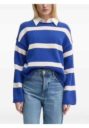 Marc O'Polo striped-pattern round-neck sweater - Blue