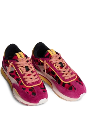 Hoff Lady Art leopard-print panelled sneakers - Pink