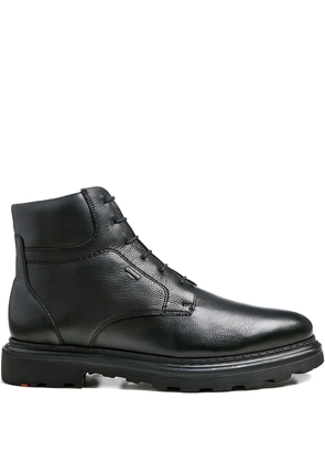 Lloyd Vine textured leather lace-up boots - Black
