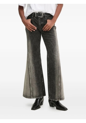 Miss Sixty acid-wash split-leg jeans - Black