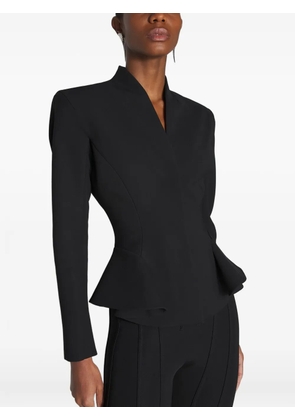 Mugler peplum-waist fitted jacket - Black