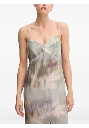 Sandro Ferrone abstract-print maxi dress - Grey