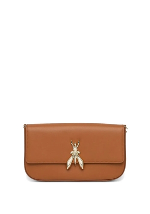Patrizia Pepe Fly leather clutch bag - Brown