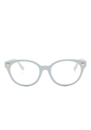 Versace Eyewear Medusa-embellished oval-frame glasses - Blue