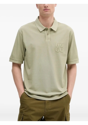 HUGO embroidered-logo polo shirt - Green