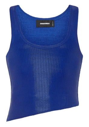 DSQUARED2 asymmetric tank top - Blue