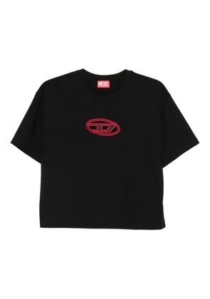 Diesel logo crew-neck top - Black
