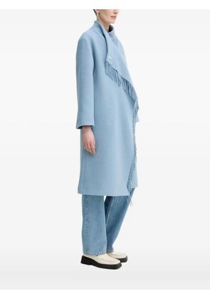 IRO asymmetric fringed coat - Blue