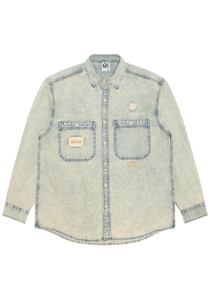 AAPE BY *A BATHING APE® logo-patch shirt - Blue