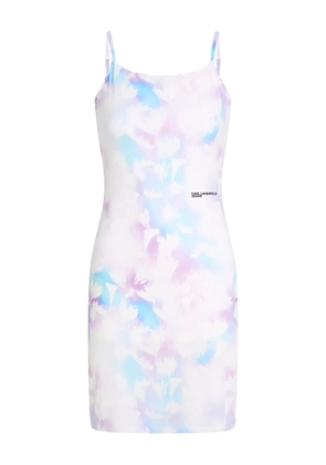 Karl Lagerfeld Jeans floral-print mesh dress - White