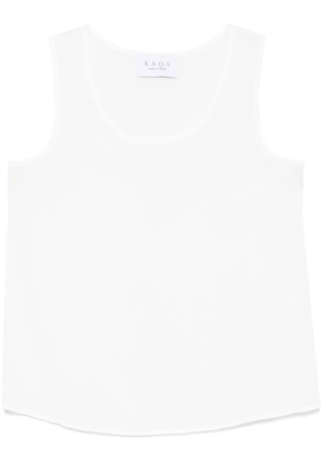 kaos crepe tank top - White