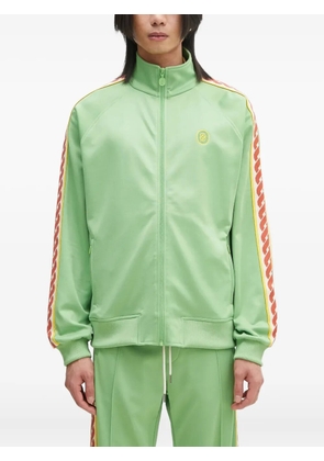 Drôle De Monsieur stripe-trimmed zip-up track top - Green