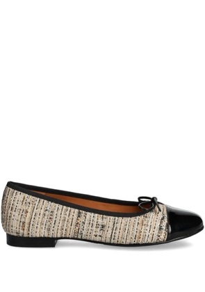 BILLI BI tweed cap-toe flat pumps - Neutrals