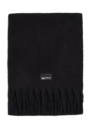 Karl Lagerfeld Jeans fringed scarf - Black