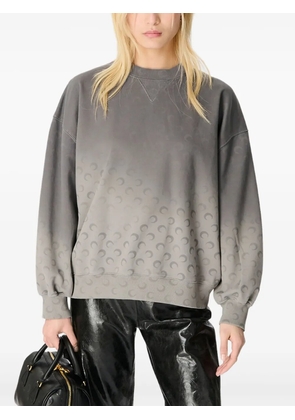 Marine Serre ombré-effect crew-neck sweatshirt - Grey