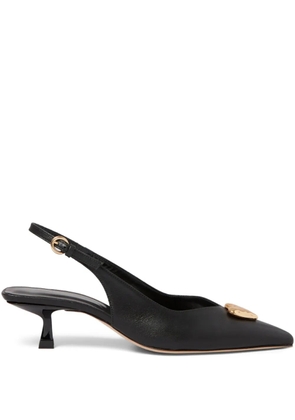 Claudie Pierlot heart-embellished slingback pumps - Black