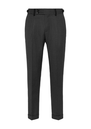 Billionaire pleated belt-insert trousers - Grey