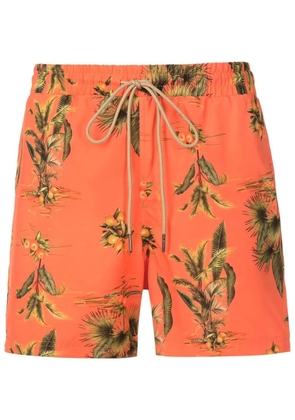 Lygia & Nanny leaf-print swimming shorts - Orange