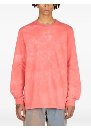 NOTSONORMAL washed long-sleeve crew neck T-shirt - Red